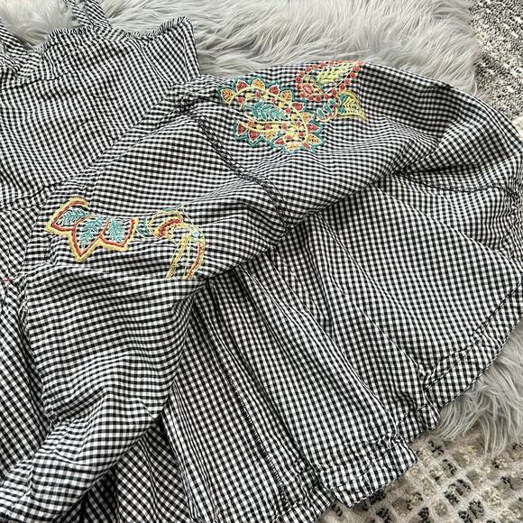 Oilily Gingham Plaid Dress With Embroidered Tropical Design‎ Size 140 (9/10Y) - Picture 4 of 4